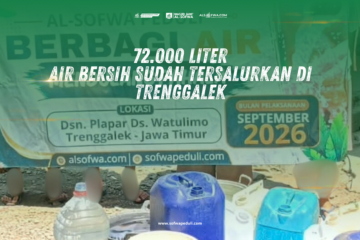 72.000 Liter Air Bersih Sudah Tersalurkan Di Trenggalek, Jawa Timur