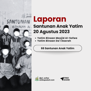 Read more about the article Santunan 66 Anak Yatim Bulan Agustus 2023