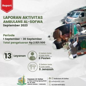 Read more about the article Laporan Aktivitas Ambulans Al-Sofwa September 2023